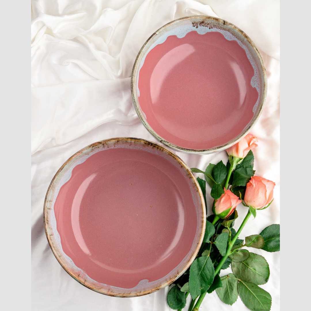 Amalfiee Handmade Premium 7" and 8"  Rouge Serving Bowl Amalfiee Ceramics