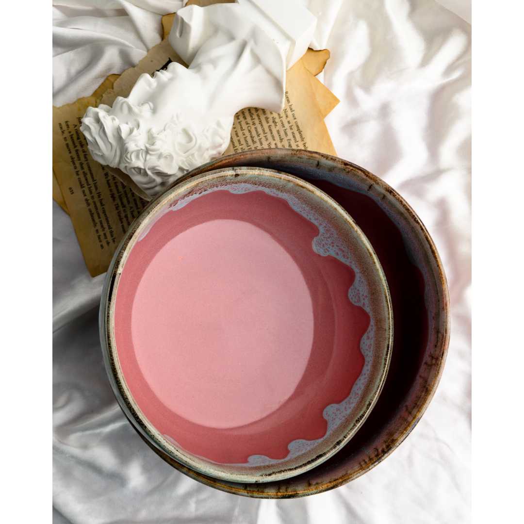 Amalfiee Handmade Premium 7" and 8"  Rouge Serving Bowl Amalfiee Ceramics