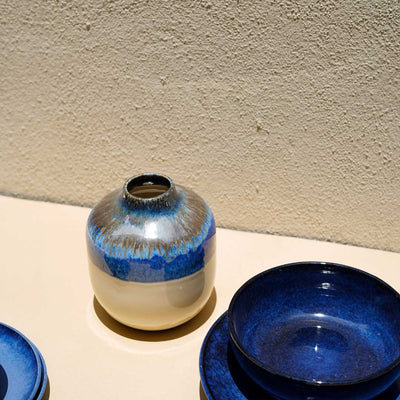 Amalfiee Premium Blue Glaze Ceramic Vase Amalfiee Ceramics