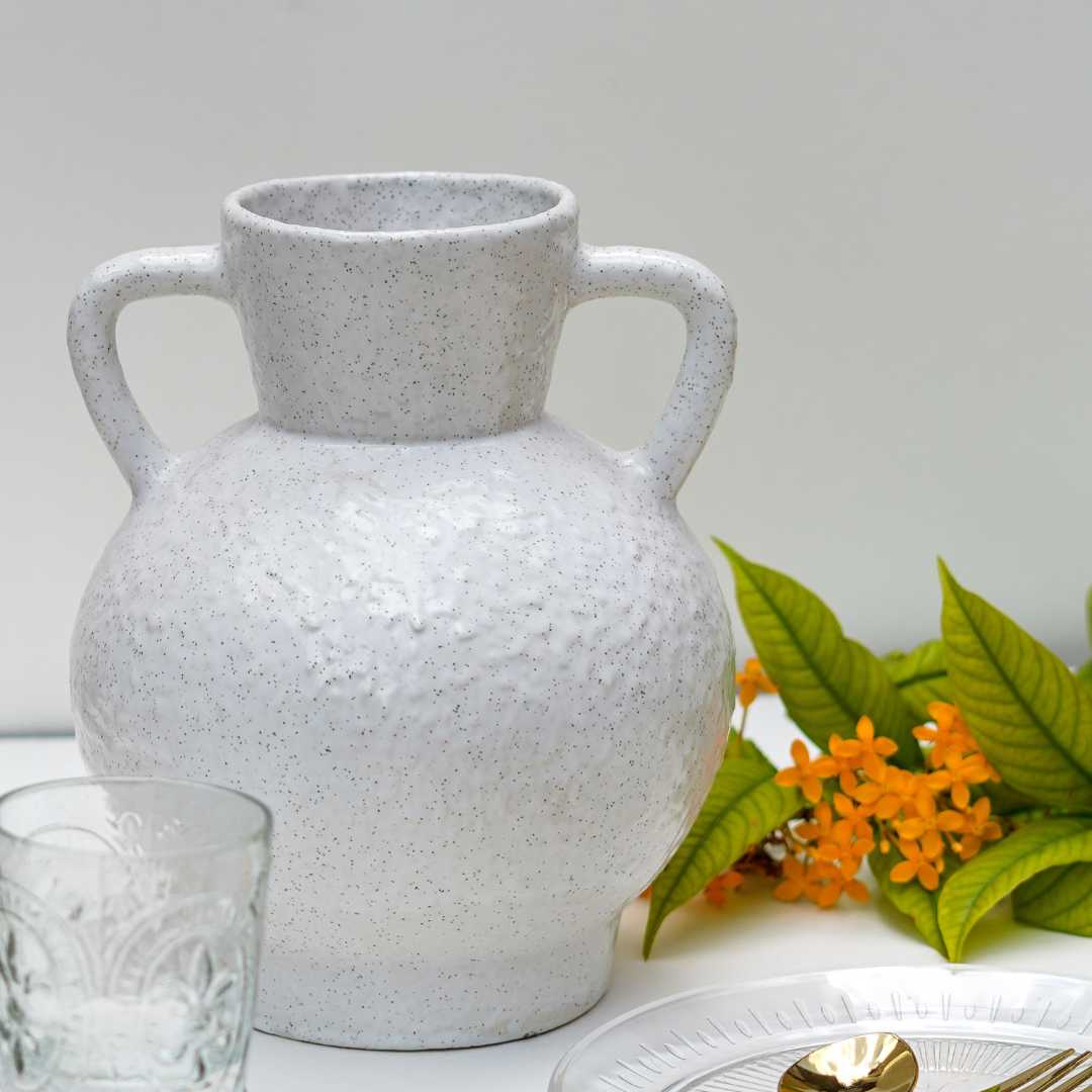 Amalfiee Premium White Ceramic Vase Amalfiee Ceramics