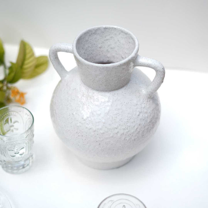 Amalfiee Premium White Ceramic Vase Amalfiee Ceramics