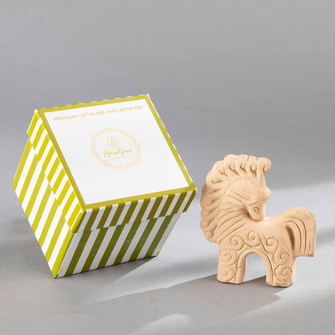 Mini Horse Amalfiee Terracotta Trinkets Box Luxury Gifting