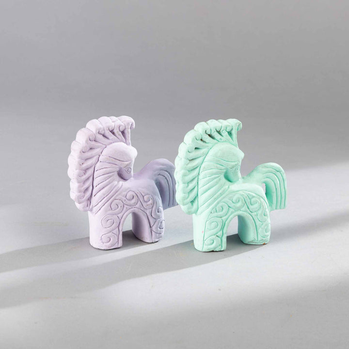 Mini Horses Set of 2 Purple and mint