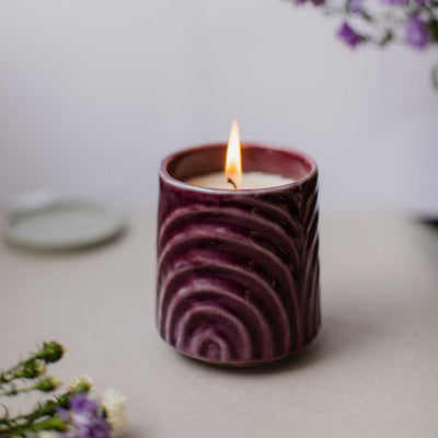 Amber Astonishing Ceramic Glass Scented Candle Amalfiee Ceramics