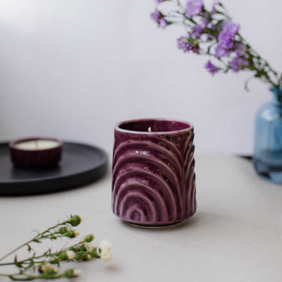 Amber Astonishing Ceramic Glass Scented Candle Amalfiee Ceramics