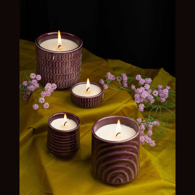 Amber Luxry Ceramic Scented Candle set of 4 Amalfiee Ceramics