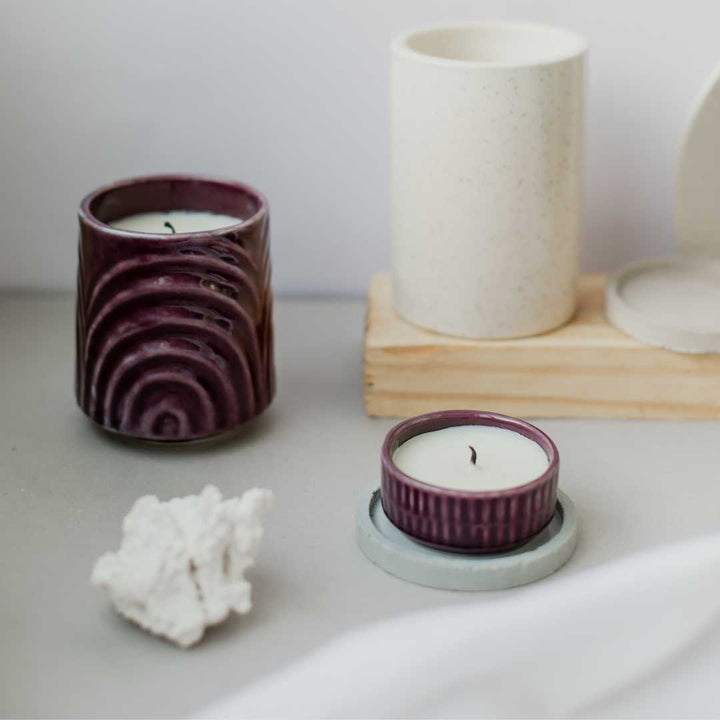 Amber Premium Ceramic Scented Candle set of 2 Amalfiee Ceramics