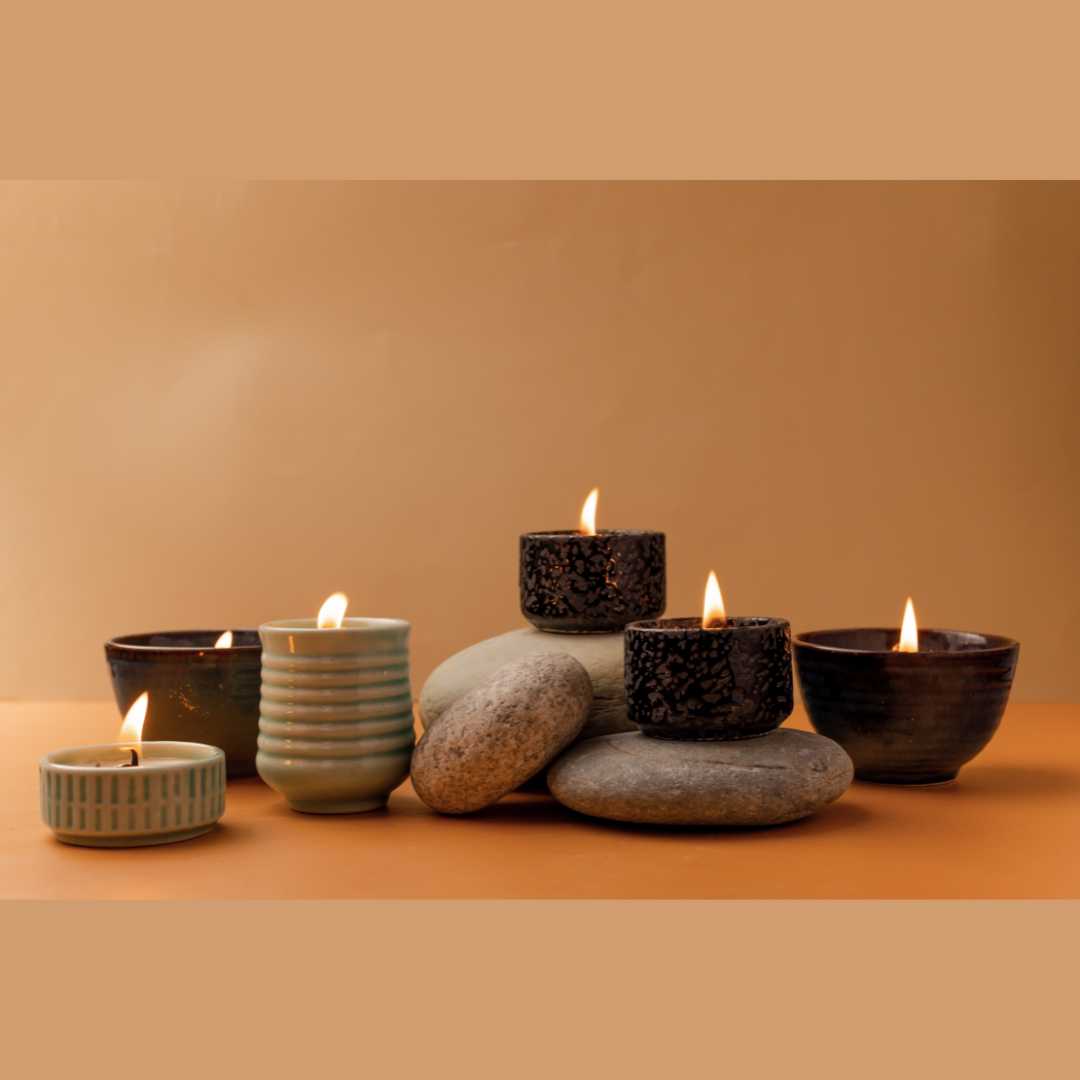Assorted Scented Candle set of 6 Amalfiee Ceramics