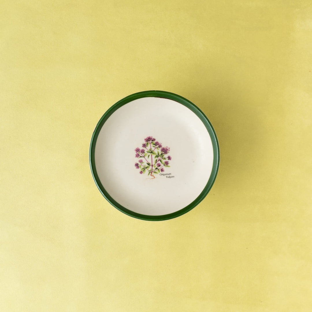 Floral Whispers in Green Wall Decor Ceramics Plate Set of 5