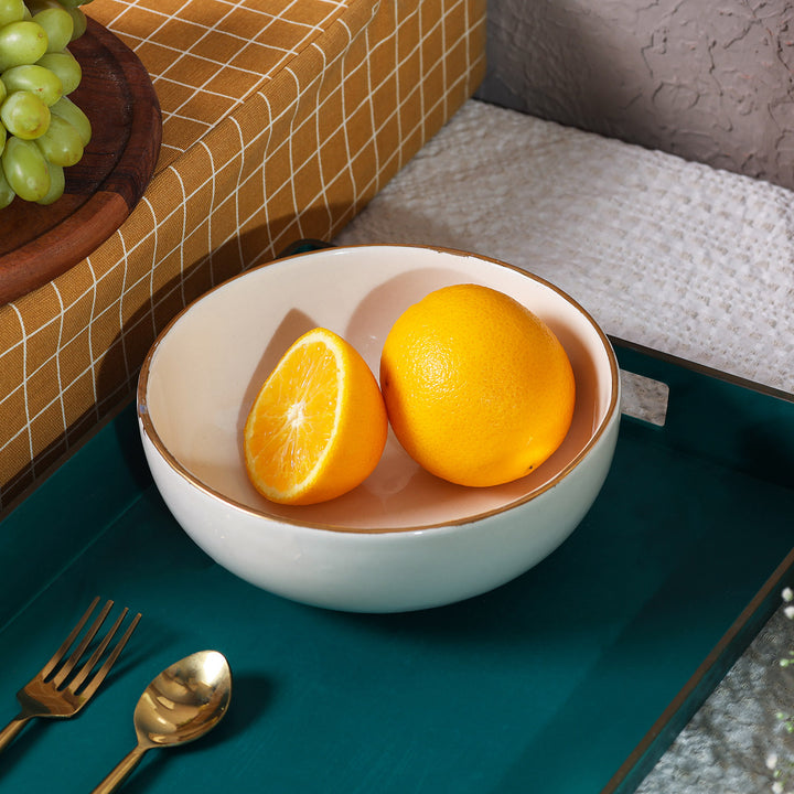 Noor Pure Gold 24K Ceramic Serving Bowl Large