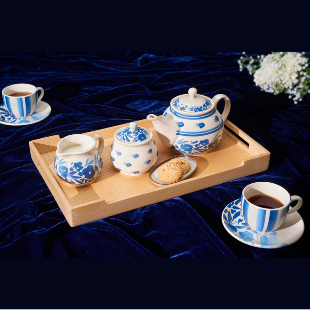 Blue Ivy Ceramic Tea Set of 7 pcs