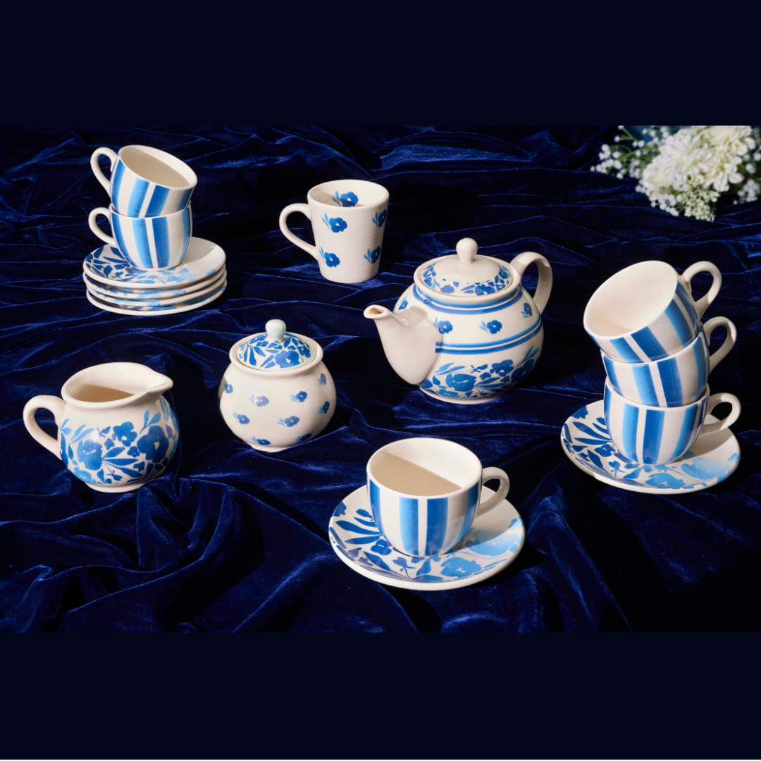 Blue Ivy Ceramic Tea Set of 15 pcs