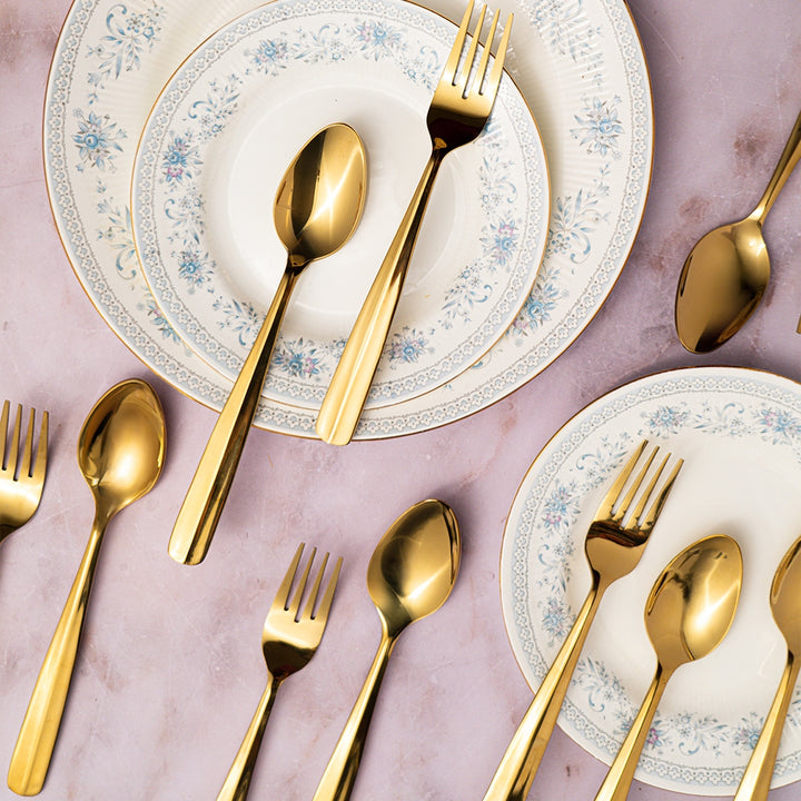 Hemang Gold Cutlery Set of 16pcs