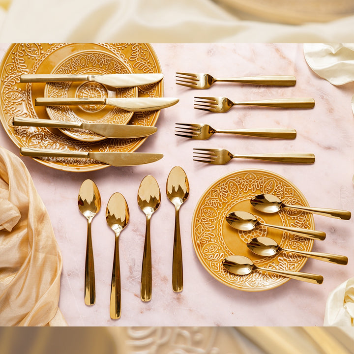 Hemang Gold Cutlery Set