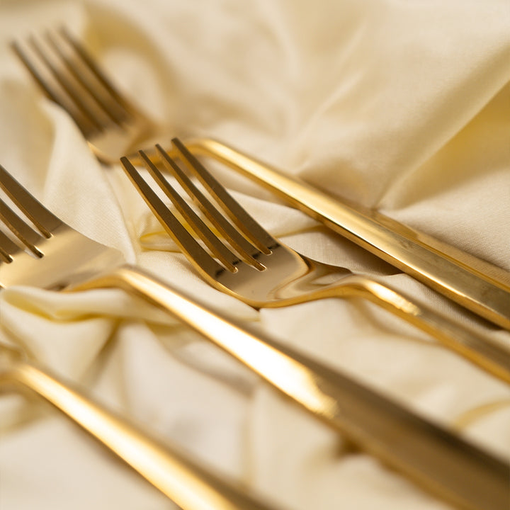Hemang Gold Cutlery Set of 24pcs
