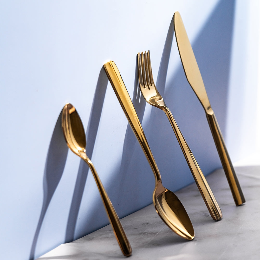 Hemang Gold Cutlery Set of 24pcs