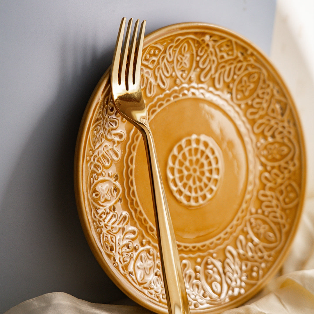 Hemang Gold Spoon & Fork Set