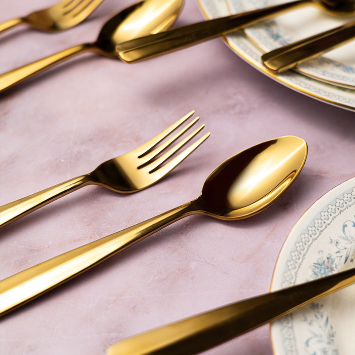 Hemang Gold Spoon &amp; Fork Set