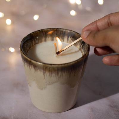 Ombre Premium Ceramic Gray Scented Candle