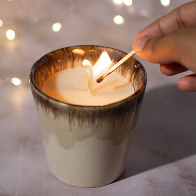 Ombre Premium Ceramic Gray Scented Candle