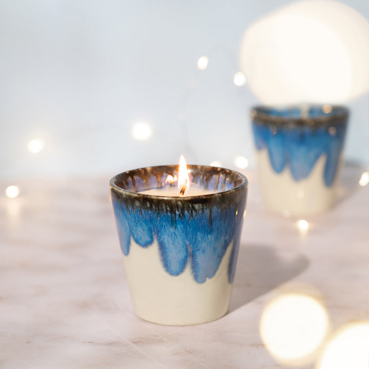 Ombre Premium Ceramic Blue Scented Candle