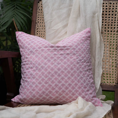 Gulzar Pastel Pink Floral Aashiyana Cushion Cover