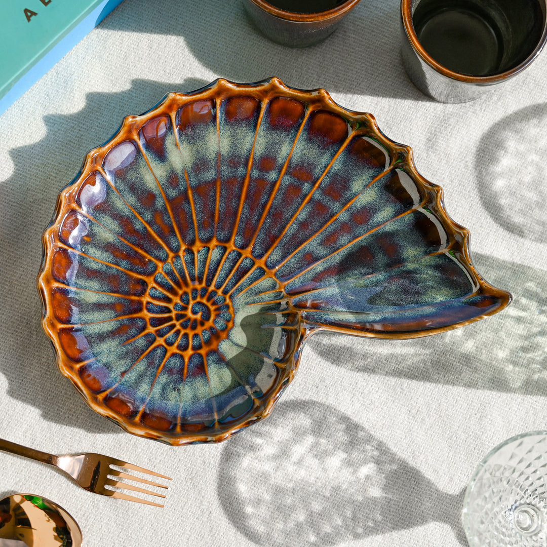 Navhara Shell Platter and Glasses Luxury Serveware Gift Box