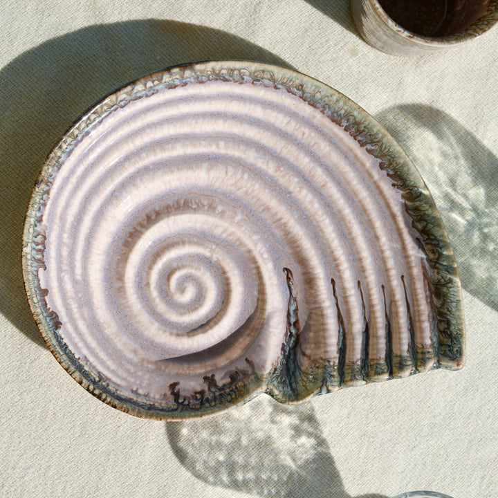 Sarvottam Shell Platter and Glasses Luxury Serveware Gift Box