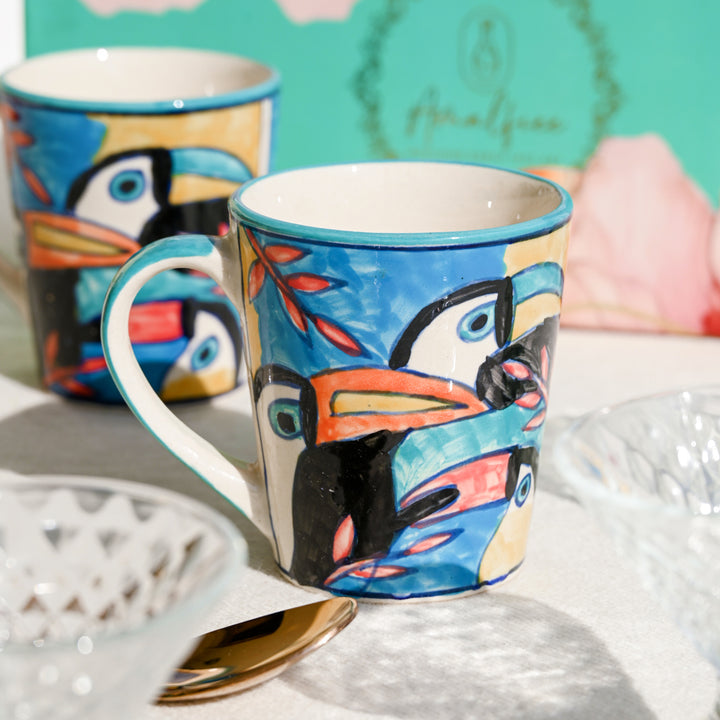 Tropical Bay Handpainted Premium Mugs Luxury Gift Set