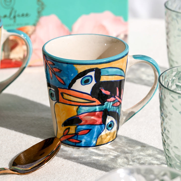 Tropical Bay Handpainted Premium Mugs Luxury Gift Set