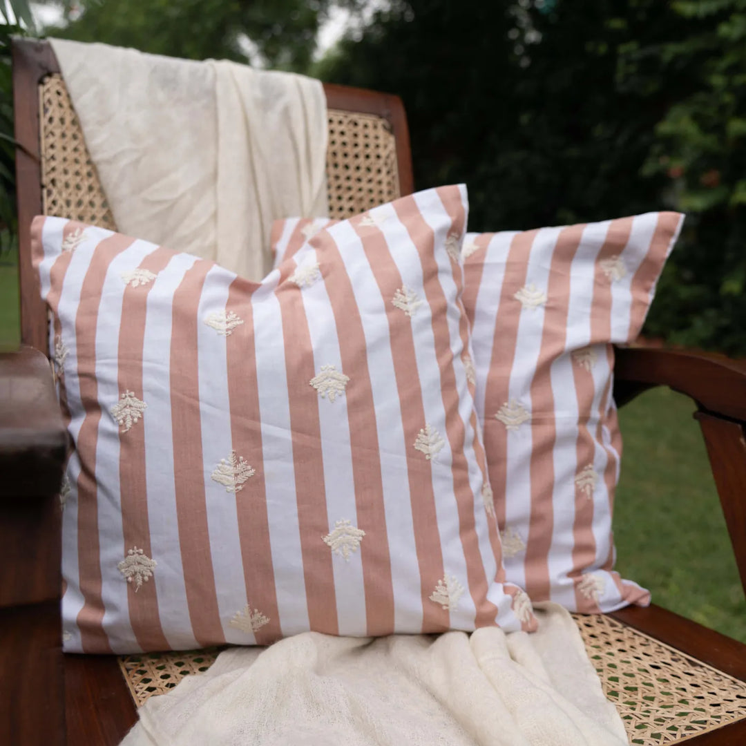 Dhara Striped Aashiyana Cushion Cover