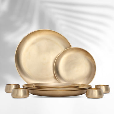 Kansa Premium Brassware Dinner Set of 12pcs