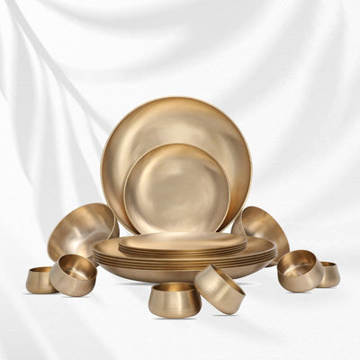 Kansa Premium Brassware Dinner Set of 24pcs