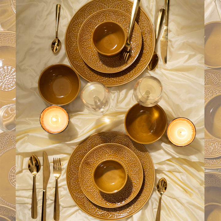 Sunlit Luxurious Ceramic Ceramic Dinner Set of 8 Pcs