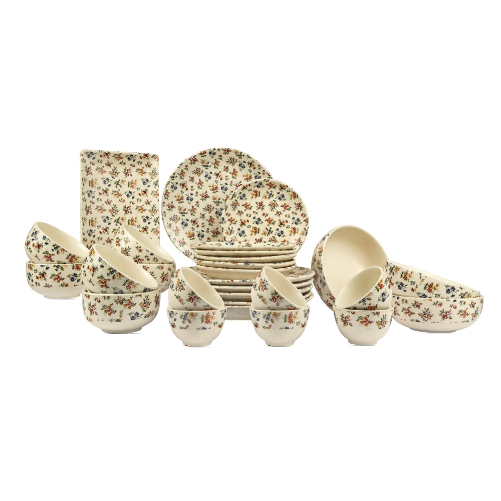 Eden's Bloom Floral Ceramic Dinner Set of 54 pcs