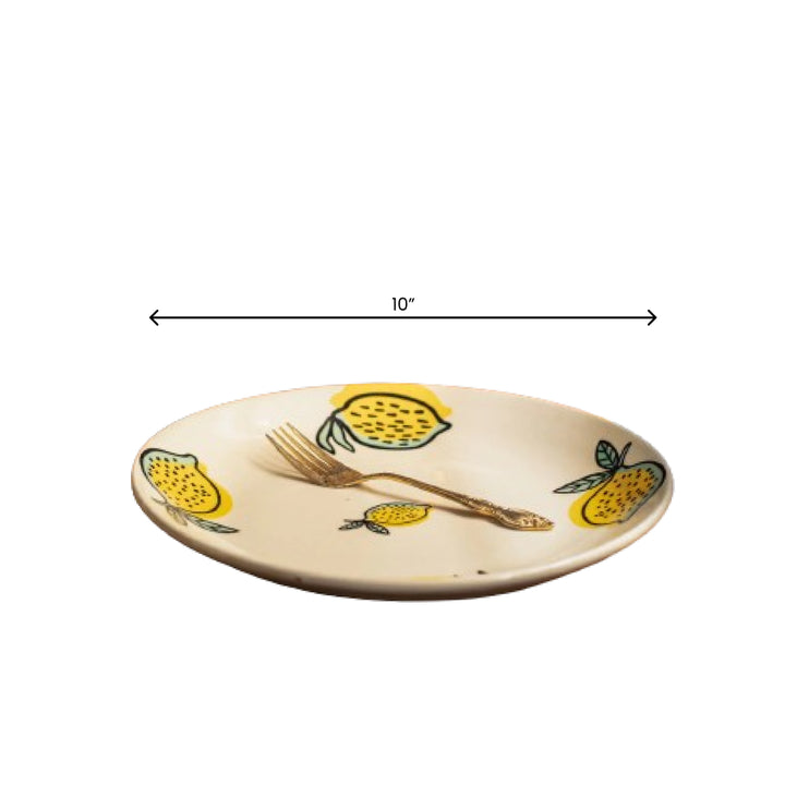Zesty Lime Printed Dinner Plates