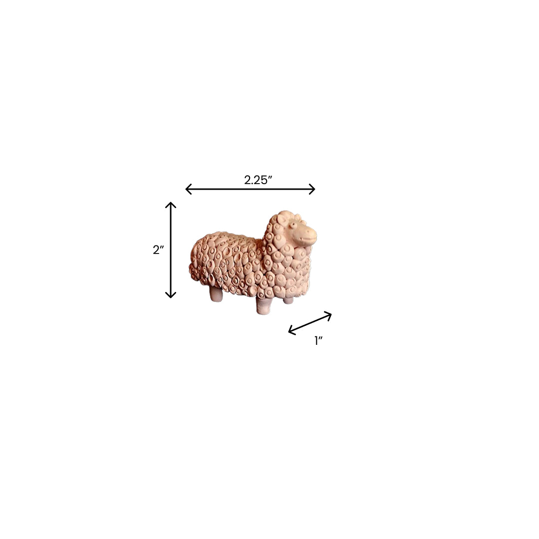 Amalfiee Handmade Terracotta Large and Small Sheep Sculpture Set of 3