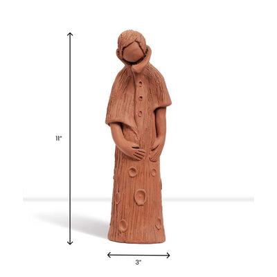 Terracotta Handmade Artistic Lady Sculpture