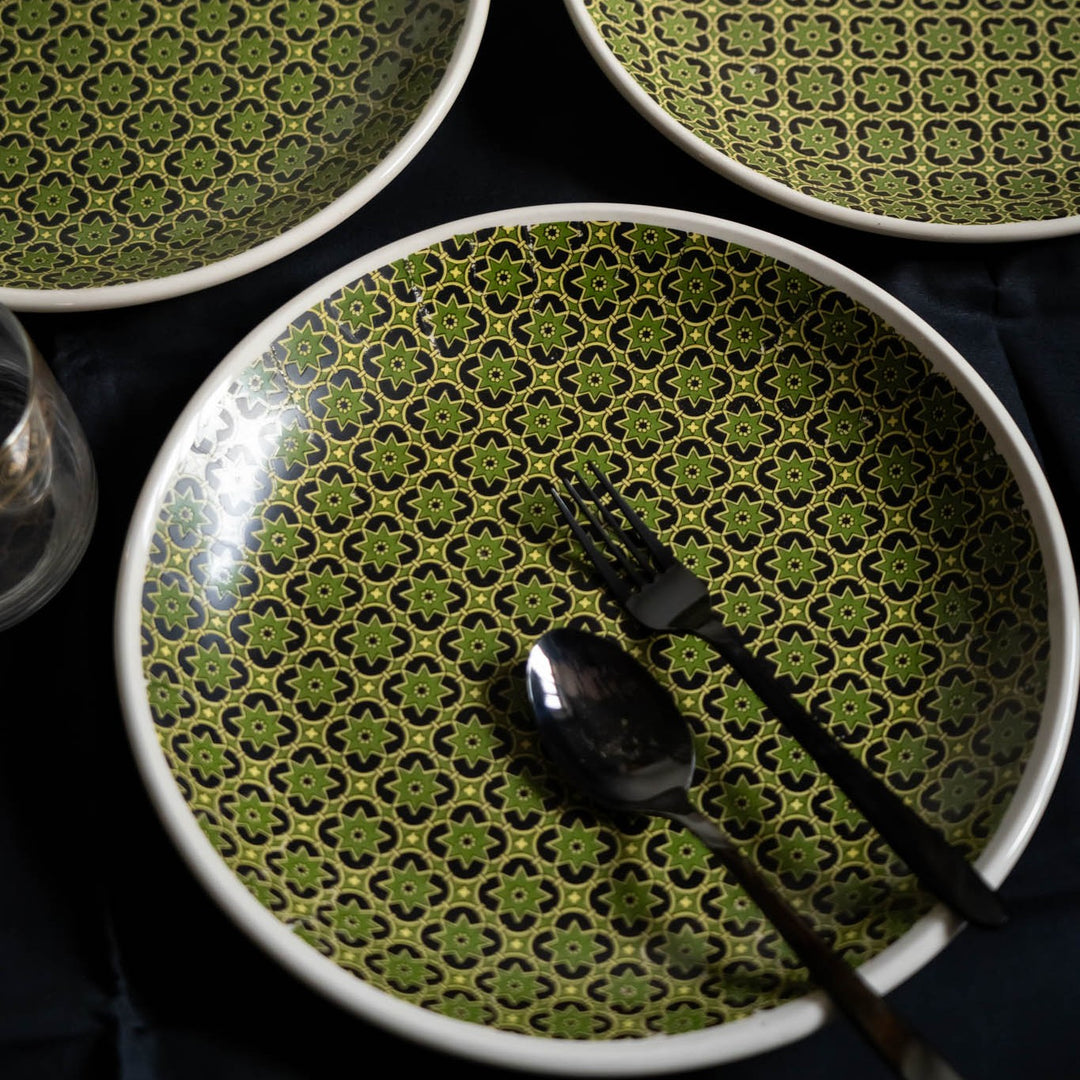 Aneeza Printed Ceramic Dinner Set of 8 pcs