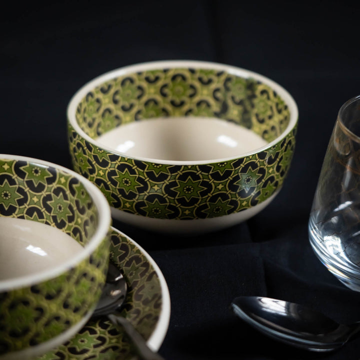 Aneeza Printed Ceramic Dinner Set of 8 pcs