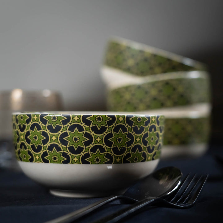 Aneeza Printed Ceramic Full Dinner Set of 56 pcs