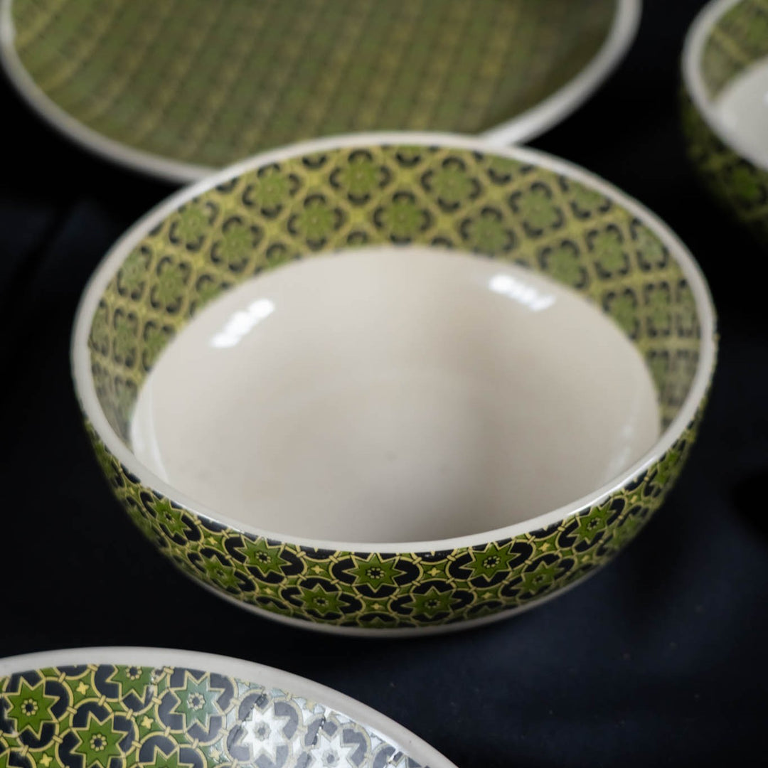 Aneeza Printed Ceramic Serving Bowls Set of 2