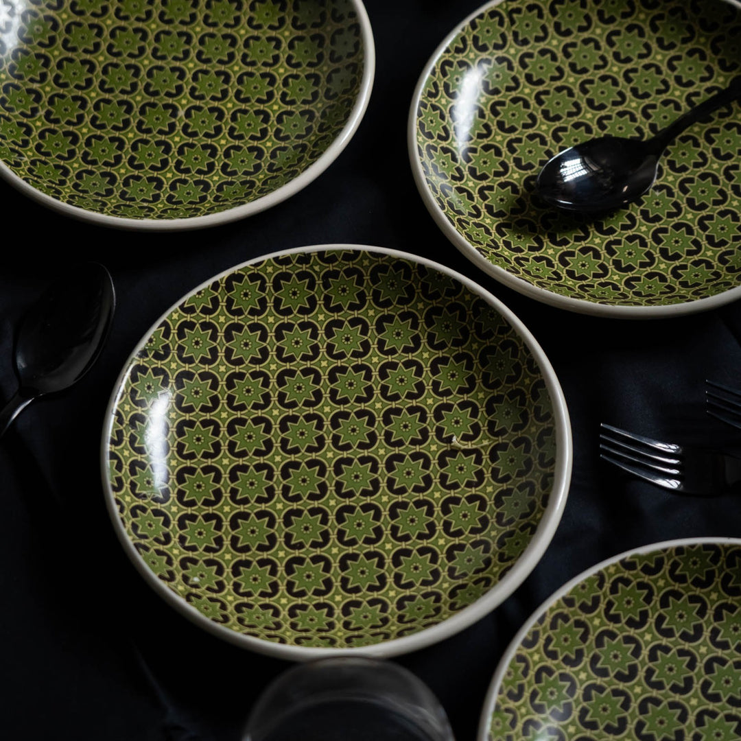 Aneeza Printed Ceramic Quarter Plates