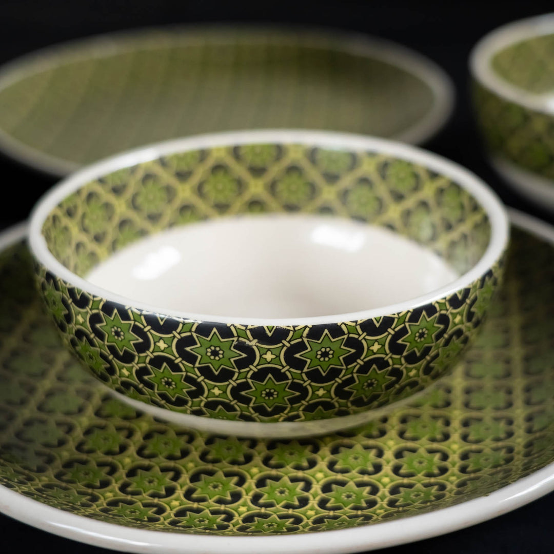 Aneeza Printed Ceramic Medium Serving Bowl