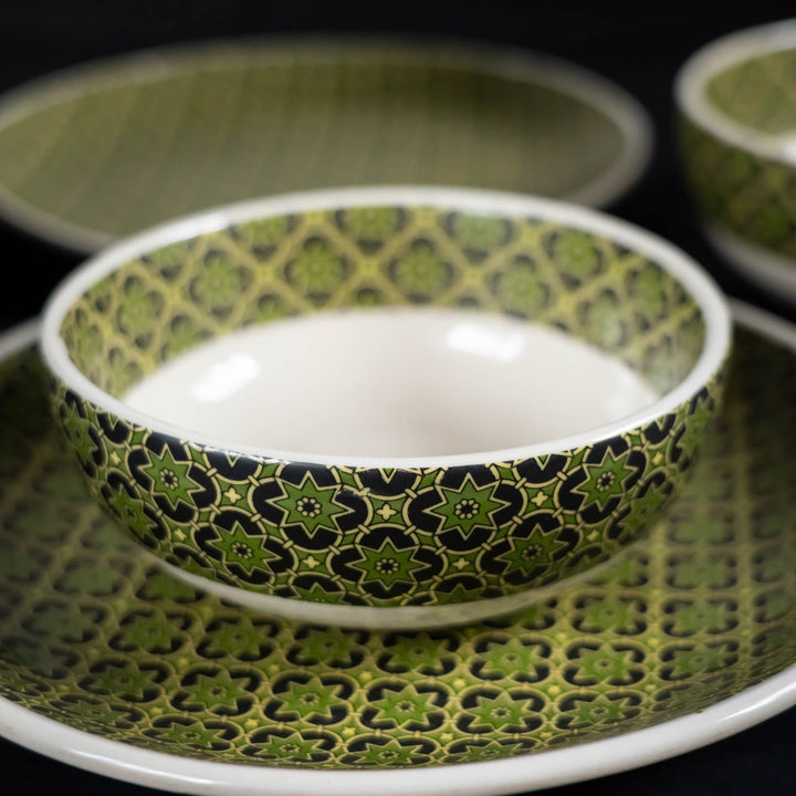 Aneeza Printed Ceramic Medium Serving Bowl