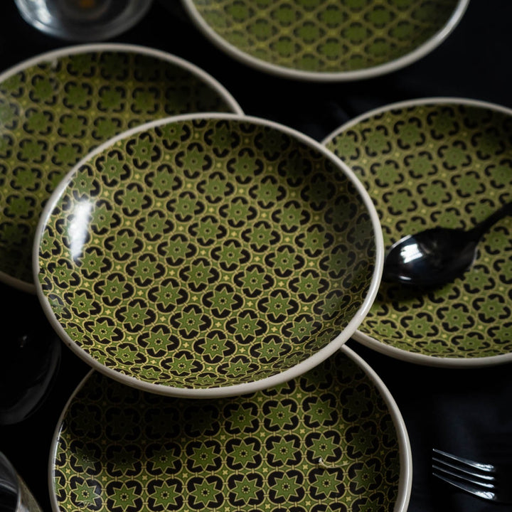 Aneeza Printed Ceramic Full Dinner Set of 56 pcs