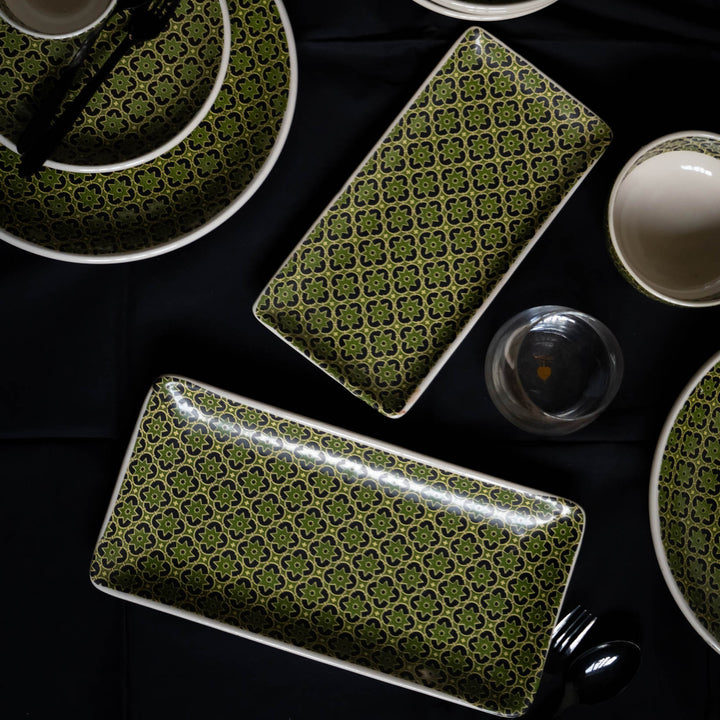 Aneeza Printed Ceramic Large Serving Tray