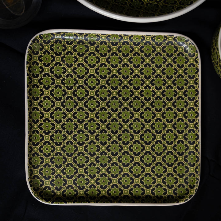 Aneeza Printed Ceramic Large Square Platter