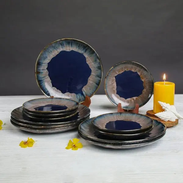 Gulchandani Grand Premium Ceramic Dinner Set of 54 Pcs Amalfiee Ceramics