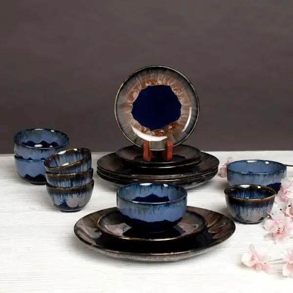 Gulchandani Grand Premium Ceramic Dinner Set of 82 Pcs Amalfiee Ceramics